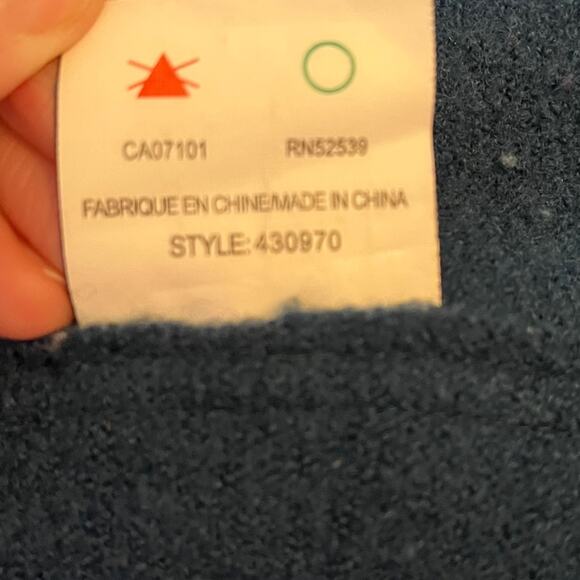 Hilary Radley Wool Swing Coat Womens Large Teal Blue Short Boxy Fit Lady Jacket - Picture 6 of 10